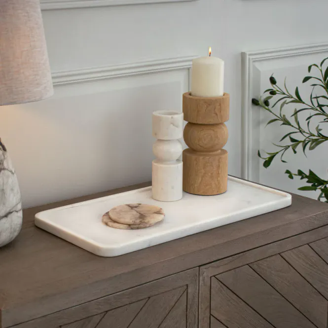 Hovedbilde Marmorbrett - Kiara White Plate
