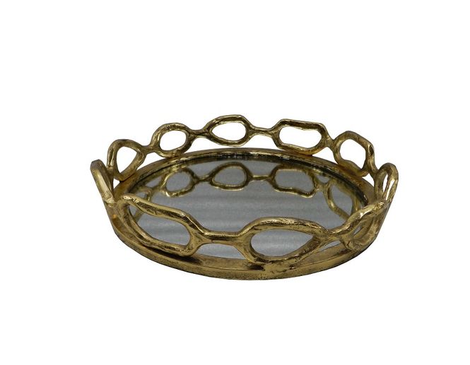 Hovedbilde Tray Antique Gold Medium - Serveringsbrett i ...