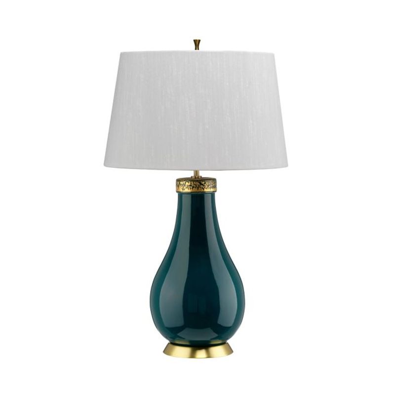 Havering - Bordlampe i turkis m/skjerm
