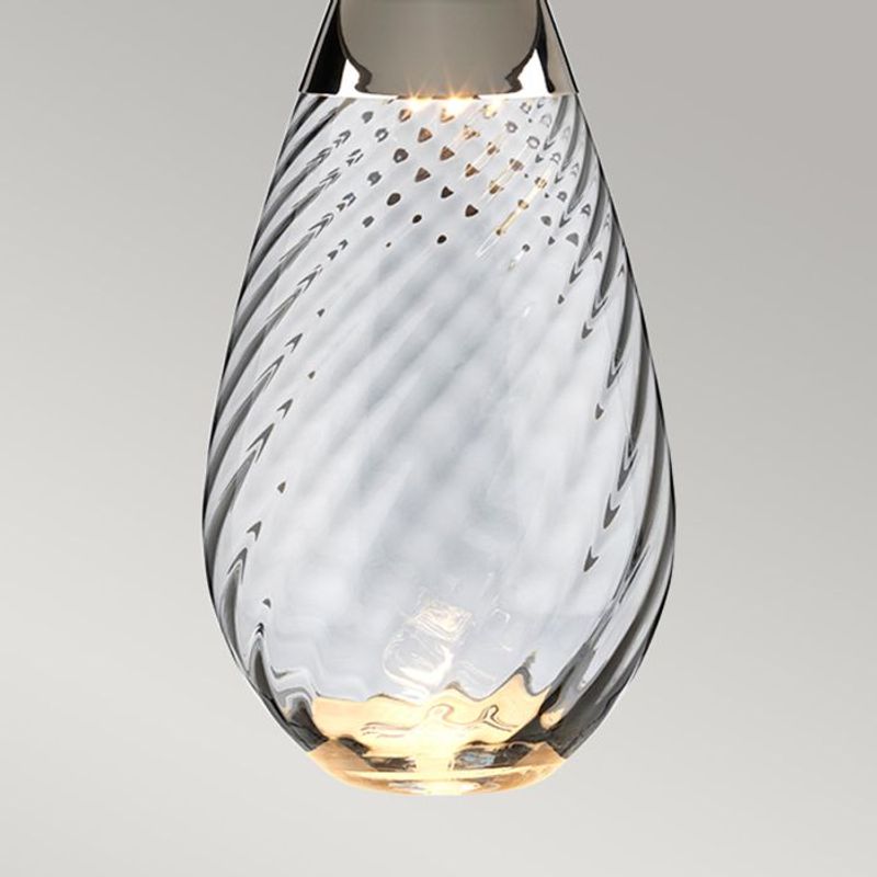 Lena Smoke - Bordlampe i glass m/skjerm