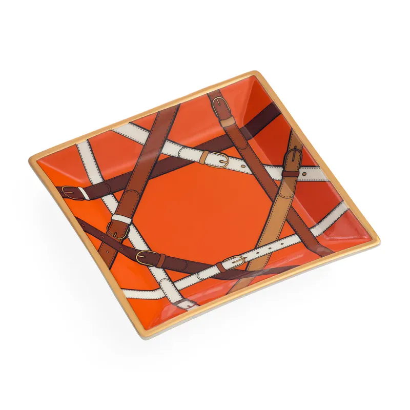 Jonathan Adler - Saville Square Tray Orange