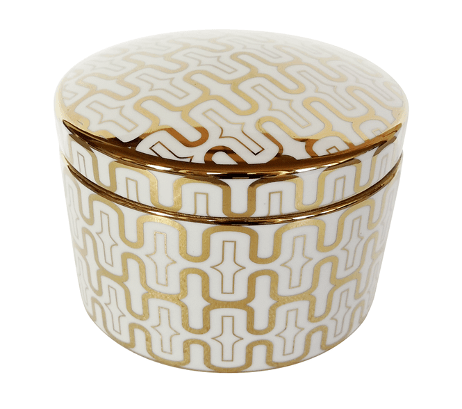 Hovedbilde Blanc & Gold Box - Keramisk boks m/lokk Ø20